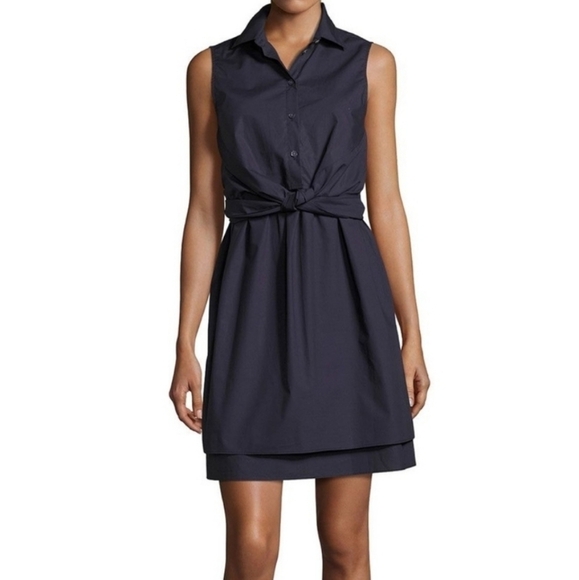 Derek Lam 10 Crosby navy cropped shirt thin straps dress set size 4 - Picture 1 of 4